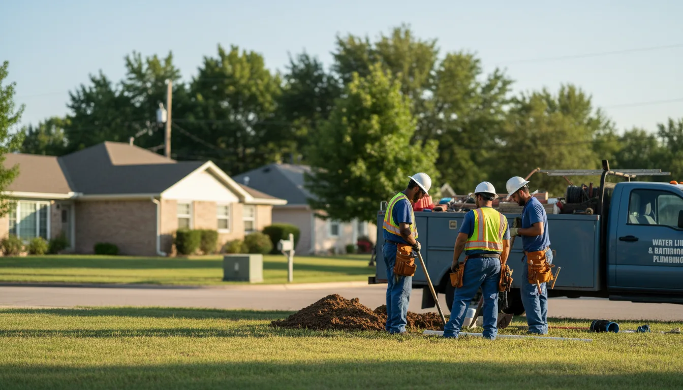 Residential water line and bathroom plumbing service in Keene, ND
